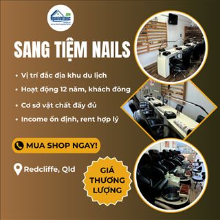 Sang tiệm nails gần biển, vị trí đẹp, đông khách tại Redcliffe, QLD